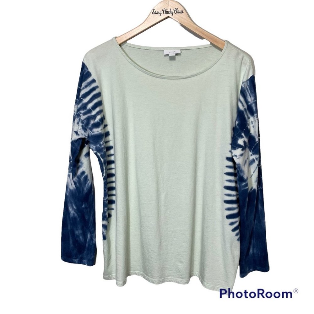 PURE JILL‎ Ladies Boat Neck Tie- Dye Relaxed Dolman Casual Top, M